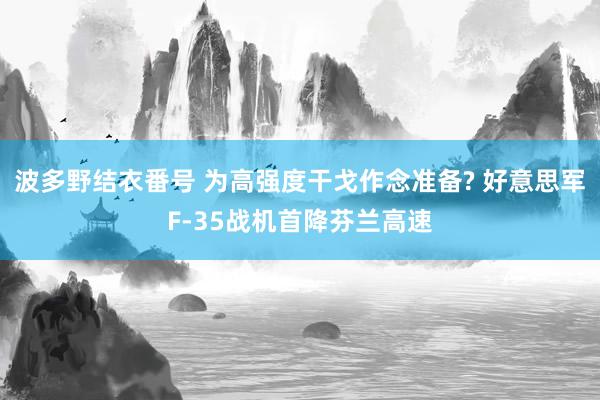 波多野结衣番号 为高强度干戈作念准备? 好意思军F-35战机首降芬兰高速