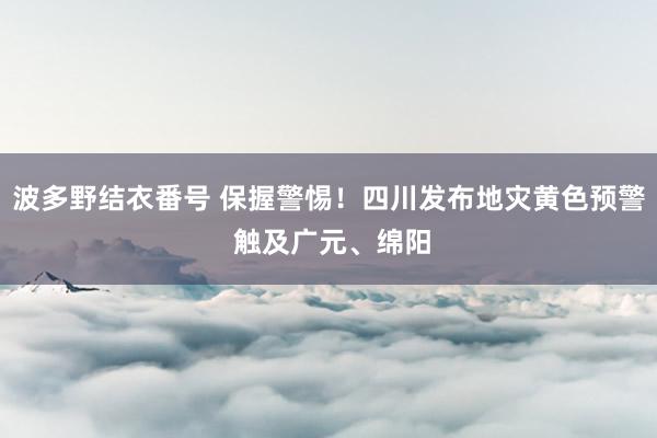 波多野结衣番号 保握警惕！四川发布地灾黄色预警 触及广元、绵阳