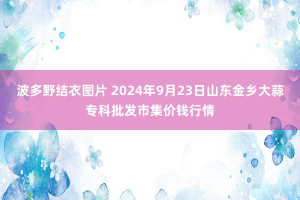 波多野结衣图片 2024年9月23日山东金乡大蒜专科批发市集价钱行情