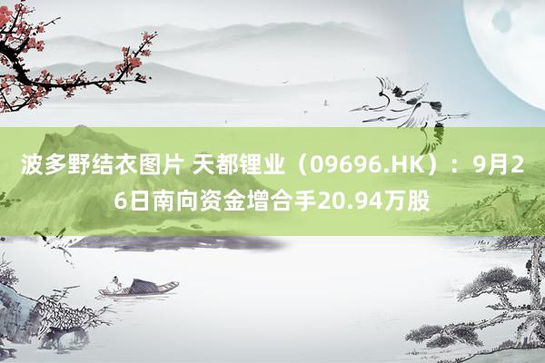 波多野结衣图片 天都锂业（09696.HK）：9月26日南向资金增合手20.94万股