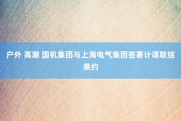 户外 高潮 国机集团与上海电气集团签署计谋联结条约