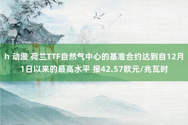 h 动漫 荷兰TTF自然气中心的基准合约达到自12月1日以来的最高水平 报42.57欧元/兆瓦时