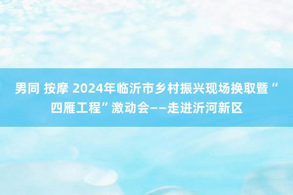 男同 按摩 2024年临沂市乡村振兴现场换取暨“四雁工程”激动会——走进沂河新区