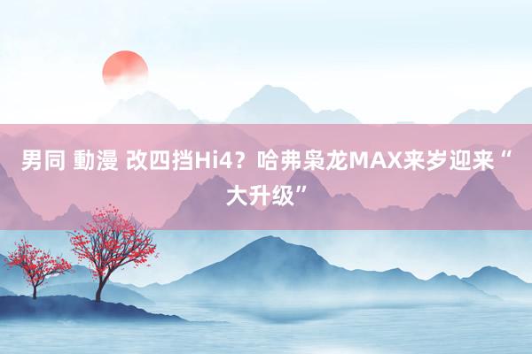 男同 動漫 改四挡Hi4？哈弗枭龙MAX来岁迎来“大升级”