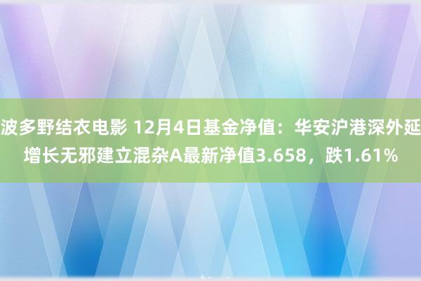 波多野结衣电影 12月4日基金净值：华安沪港深外延增长无邪建立混杂A最新净值3.658，跌1.61%