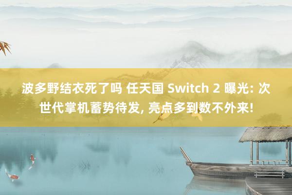 波多野结衣死了吗 任天国 Switch 2 曝光: 次世代掌机蓄势待发, 亮点多到数不外来!