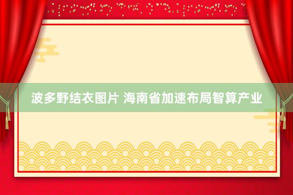 波多野结衣图片 海南省加速布局智算产业