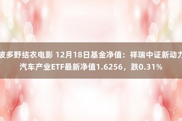 波多野结衣电影 12月18日基金净值：祥瑞中证新动力汽车产业ETF最新净值1.6256，跌0.31%