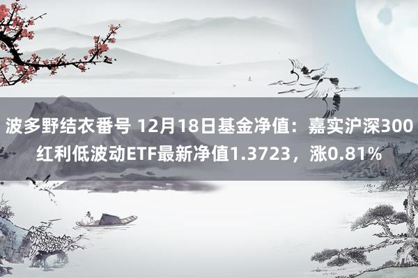 波多野结衣番号 12月18日基金净值：嘉实沪深300红利低波动ETF最新净值1.3723，涨0.81%