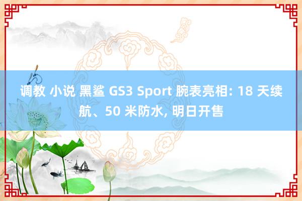 调教 小说 黑鲨 GS3 Sport 腕表亮相: 18 天续航、50 米防水， 明日开售