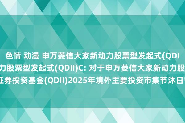 色情 动漫 申万菱信大家新动力股票型发起式(QDII)A，申万菱信大家新动力股票型发起式(QDII)C: 对于申万菱信大家新动力股票型发起式证券投资基金(QDII)2025年境外主要投资市集节沐日暂停申购、赎回、按时定额投资业务的公告