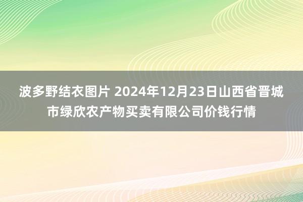 波多野结衣图片 2024年12月23日山西省晋城市绿欣农产物买卖有限公司价钱行情