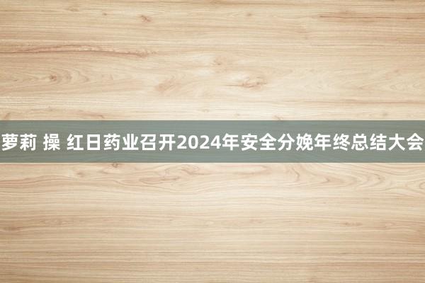 萝莉 操 红日药业召开2024年安全分娩年终总结大会