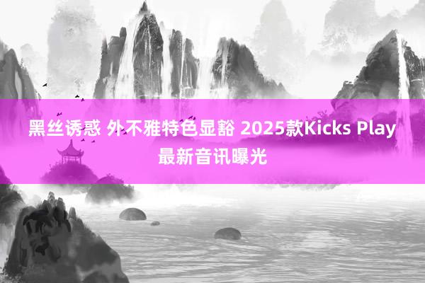 黑丝诱惑 外不雅特色显豁 2025款Kicks Play最新音讯曝光