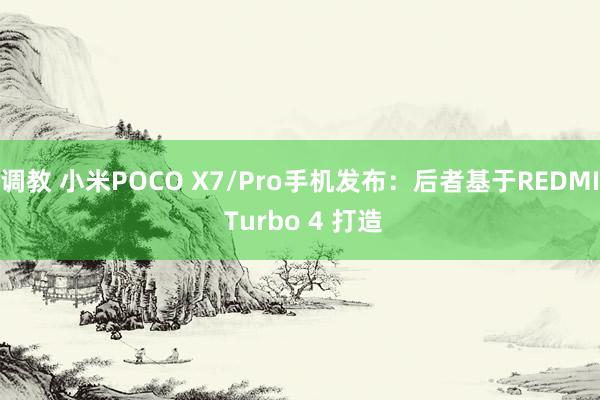 调教 小米POCO X7/Pro手机发布：后者基于REDMI Turbo 4 打造