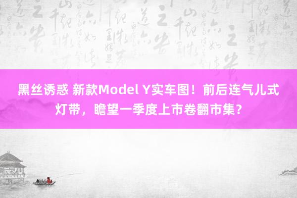 黑丝诱惑 新款Model Y实车图！前后连气儿式灯带，瞻望一季度上市卷翻市集？