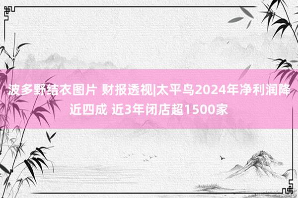 波多野结衣图片 财报透视|太平鸟2024年净利润降近四成 近3年闭店超1500家