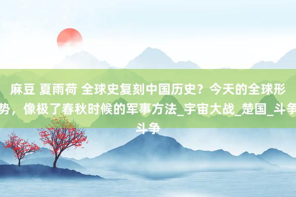 麻豆 夏雨荷 全球史复刻中国历史？今天的全球形势，像极了春秋时候的军事方法_宇宙大战_楚国_斗争